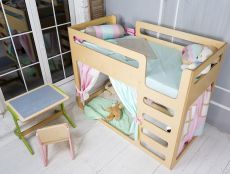Ліжко двоярусне IndigoWood Cubed wood 190х90см